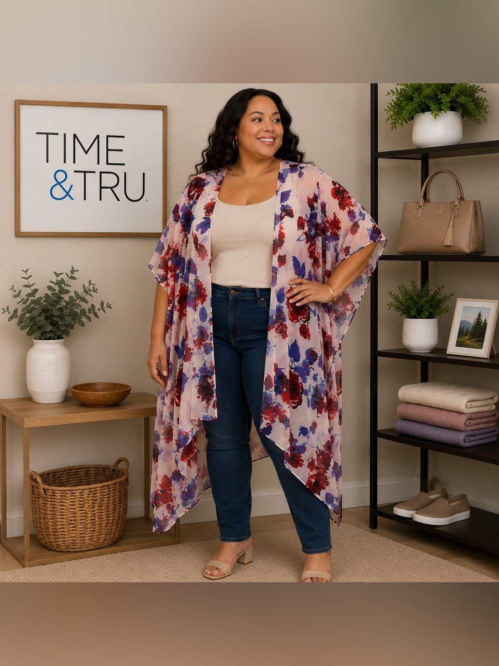 Unbranded Sheer Floral Kimono (OS)
